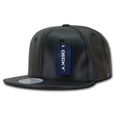 1103 Faux Leather Snapback