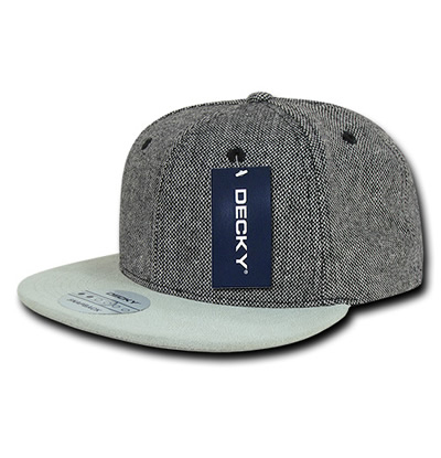 1114 Salt and Pepper Snapback with Suede Bill